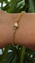 14K Gold Bracelet with Textured Detail