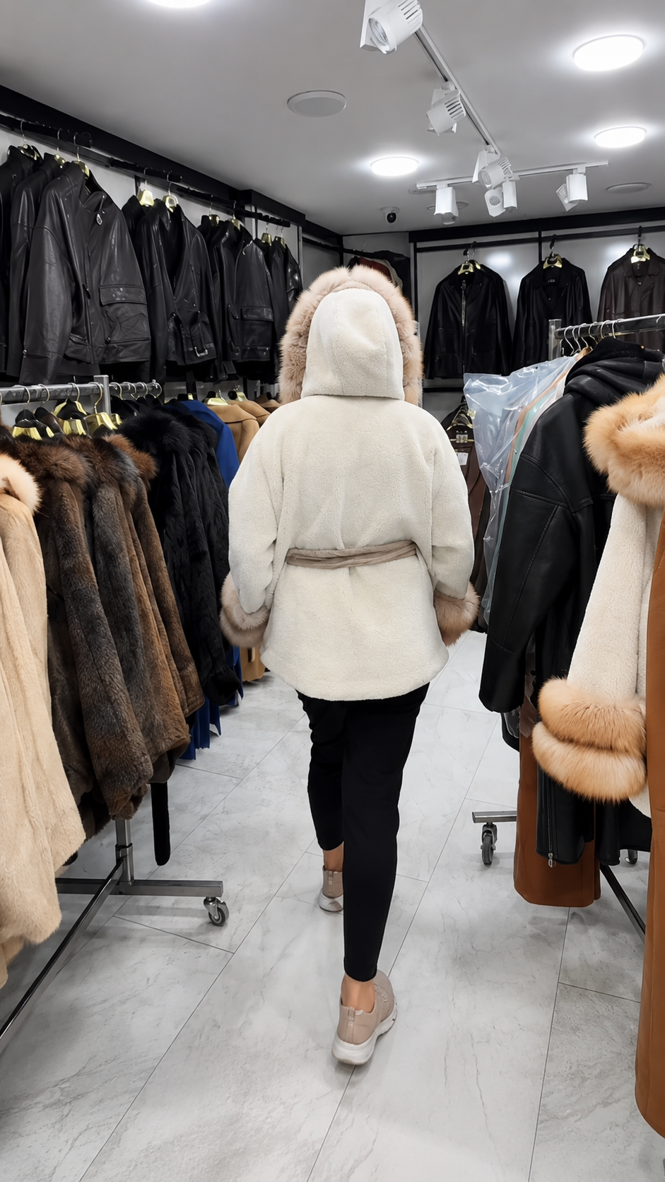 Alcantara Fox Fur Jacket