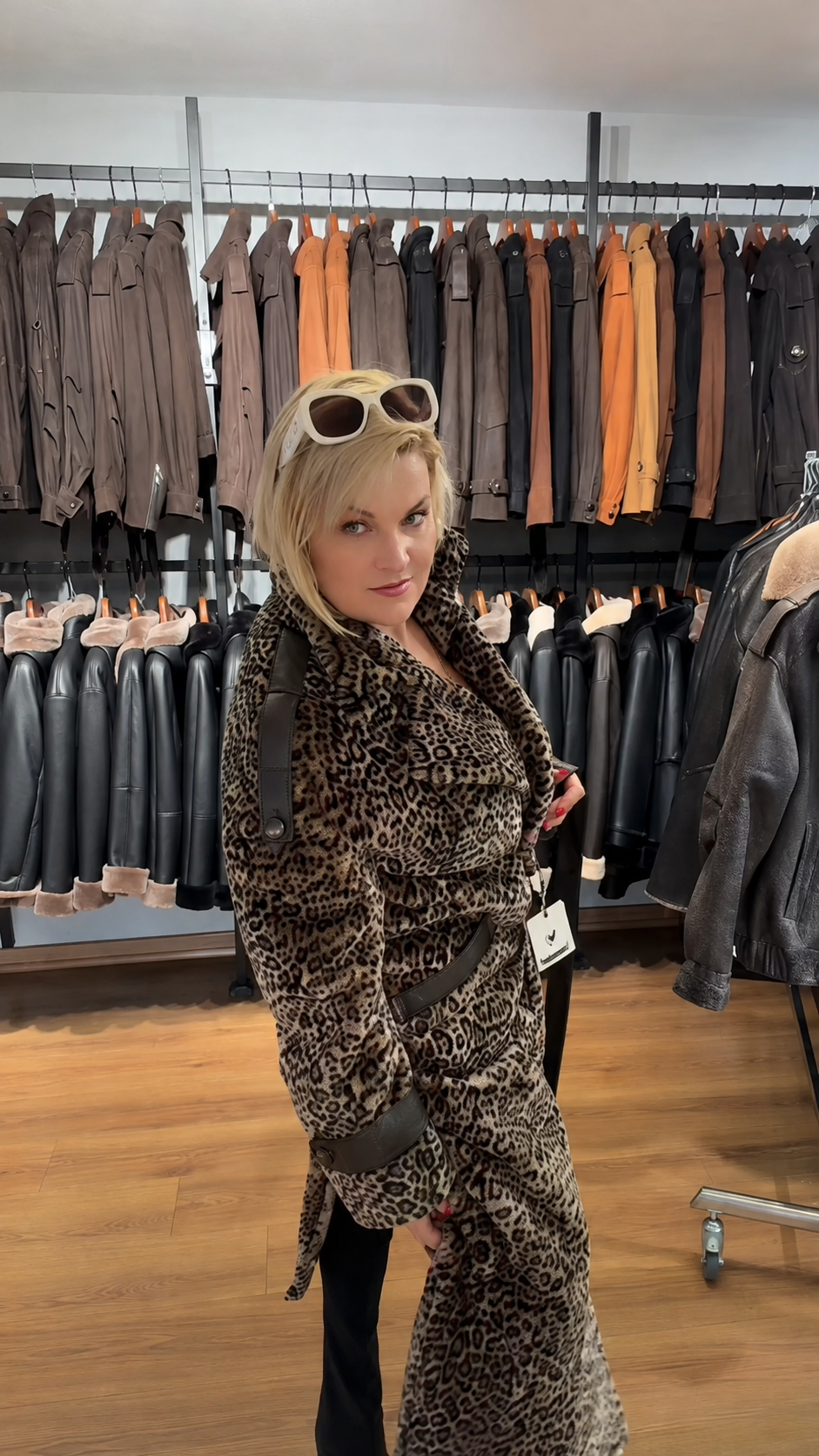 Leopard-Print Lamb Fur Coat – Order Only